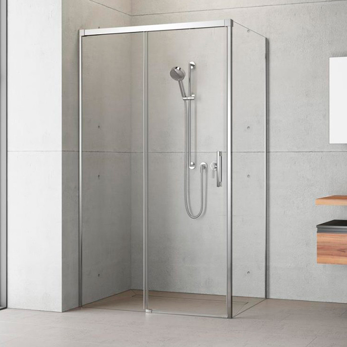 Radaway Idea KDJ Боковая стенка 80см, правая, стекло прозрачное, покрытие Easy Clean, профиль: хром
