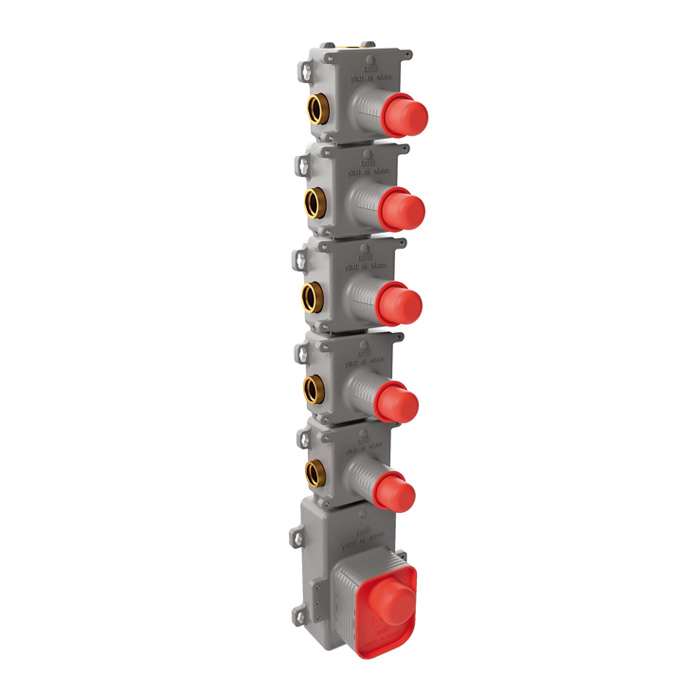 Fima Carlo Frattini Fimathermbox F2465 Внутренняя часть встраиваемого термостатического смесителя для душа, 5 источников