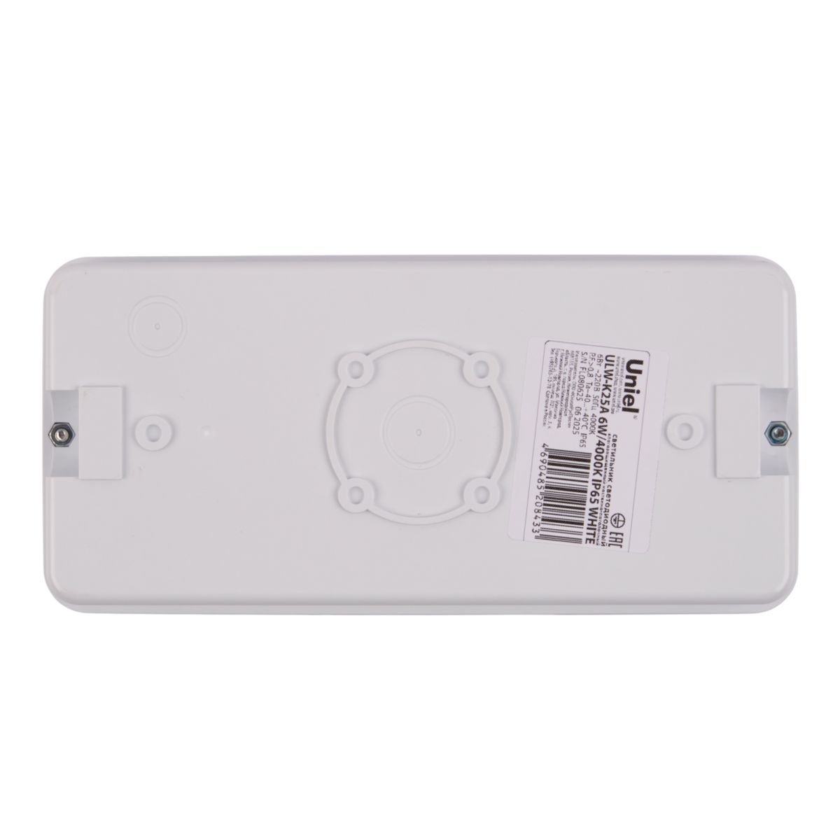 Светильник пылевлагозащищенный Uniel ULW-K25A 6W/4000K IP65 WHITE UL-00013350