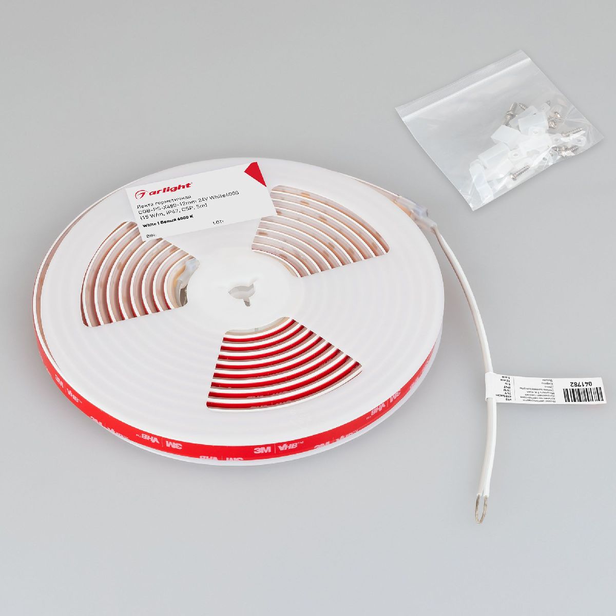 Светодиодная герметичная лента Arlight COB-PS-X480-12mm 24V White6000 (15 W/m, IP67, TWP100, 5m) 041782(1)