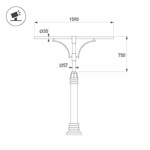 Кронштейн Arlight OXOR-SB1-2 BLACK 051632