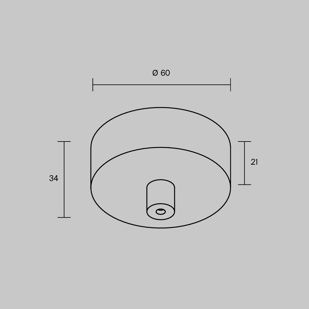 Накладная потолочная чаша для подвесных шинопроводов Maytoni TRA233SCB-B