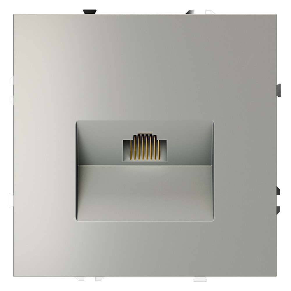 Розетка компьютерная Voltum S70 VLS060105 (сталь)