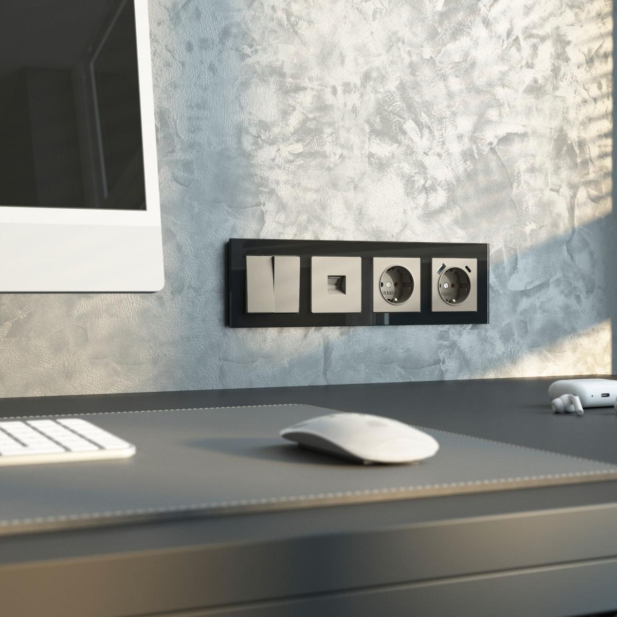 Розетка с/з шторками и USB тип A+C Werkel W1271704 4690389211997 a069465