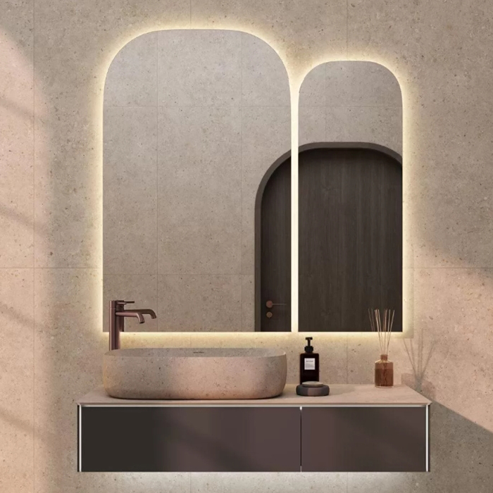 Kerama Marazzi Vetrata Зеркало R 72х115.5см., сенсор со сменой цвета подсветки и антизапотеванием