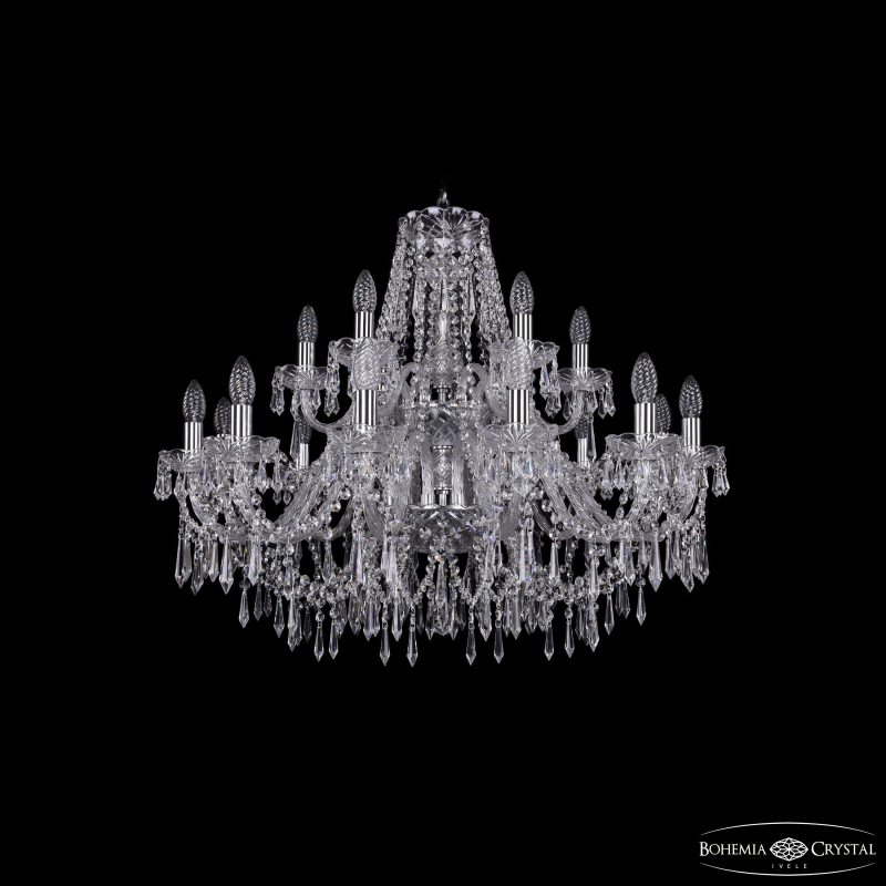 Подвесная люстра Bohemia Ivele Crystal 1403/12+6/300/2d Ni