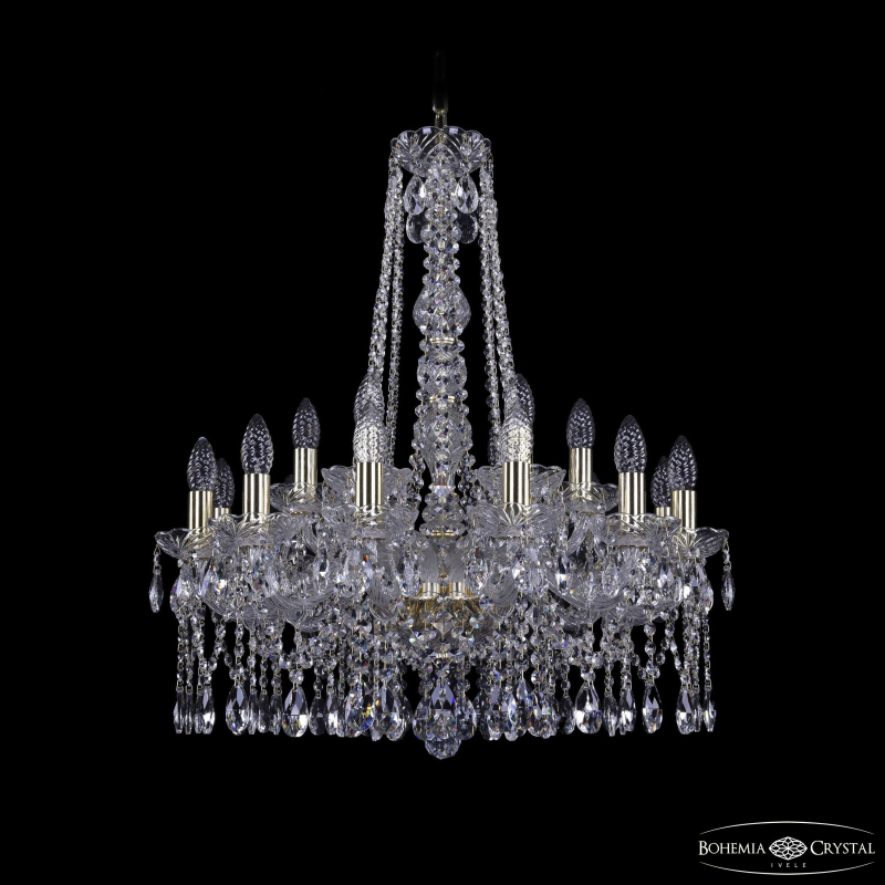 Подвесная люстра Bohemia Ivele Crystal 1413/12+6/220/h-73 G