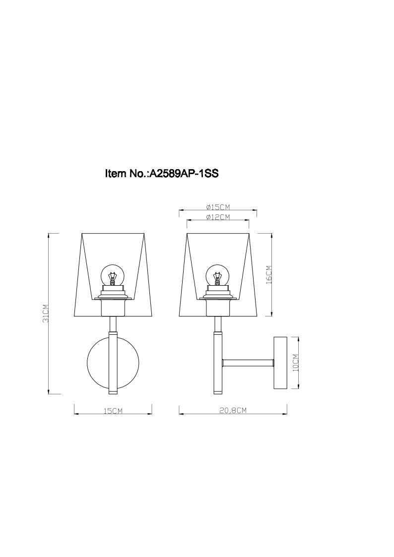 Бра Arte Lamp RODOS A2589AP-1SS