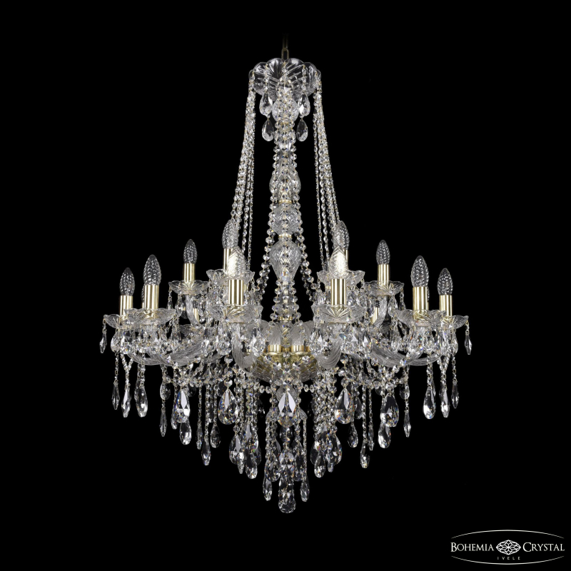Подвесная люстра Bohemia Ivele Crystal 1415/12+6/300/h-108 G