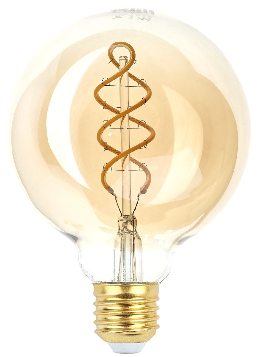 Лампа светодиодная Эра E27 7W 2400K F-LED G95-7W-824-E27 spiral gold Б0047663