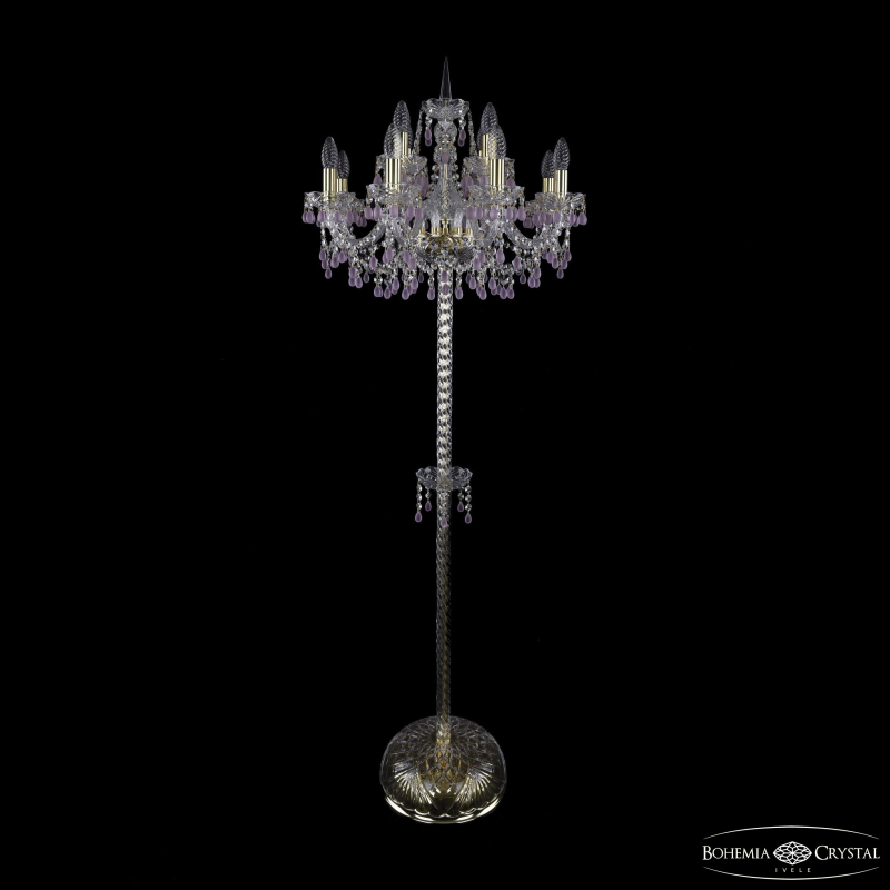 Торшер Bohemia Ivele Crystal 1410T2/8+4/195-165 G V7010