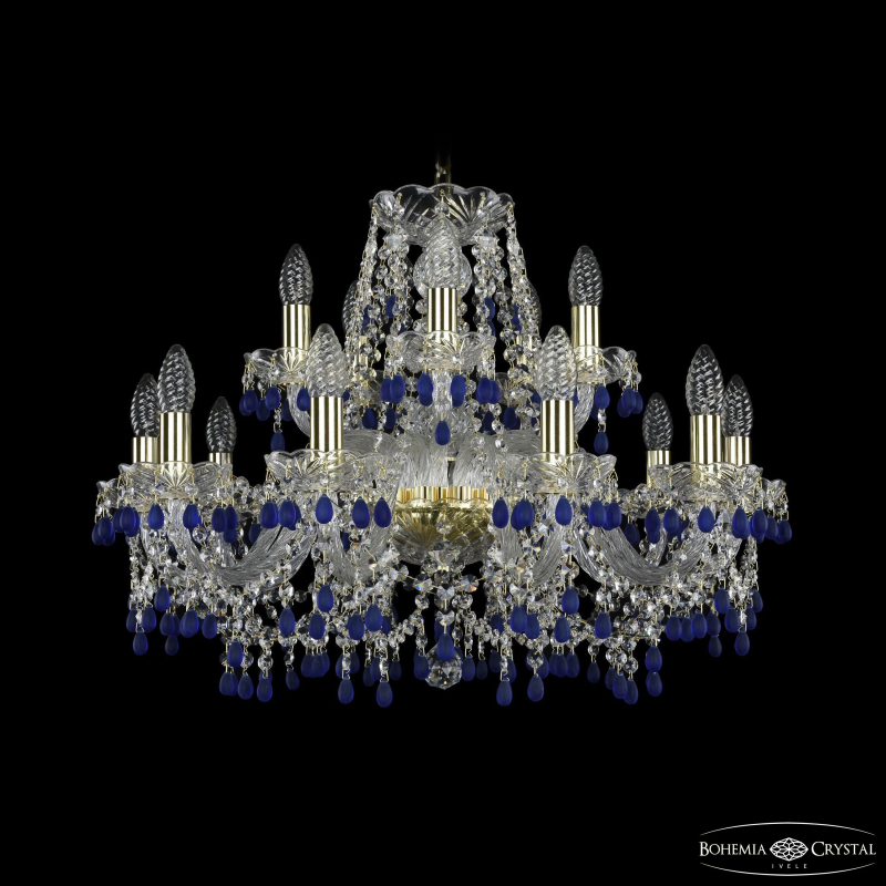 Подвесная люстра Bohemia Ivele Crystal 1410/10+5/240 G V3001
