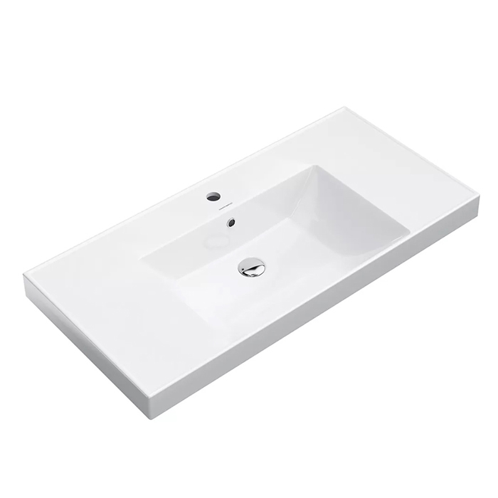 Kerama Marazzi Cubo Раковина подвесна 101х48.5см., с 1 отв., цвет: белый глянцевая