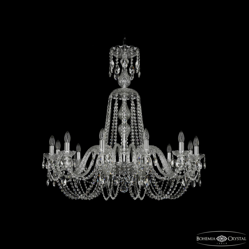 Подвесная люстра Bohemia Ivele Crystal 1402/12/360/XL-95 Ni