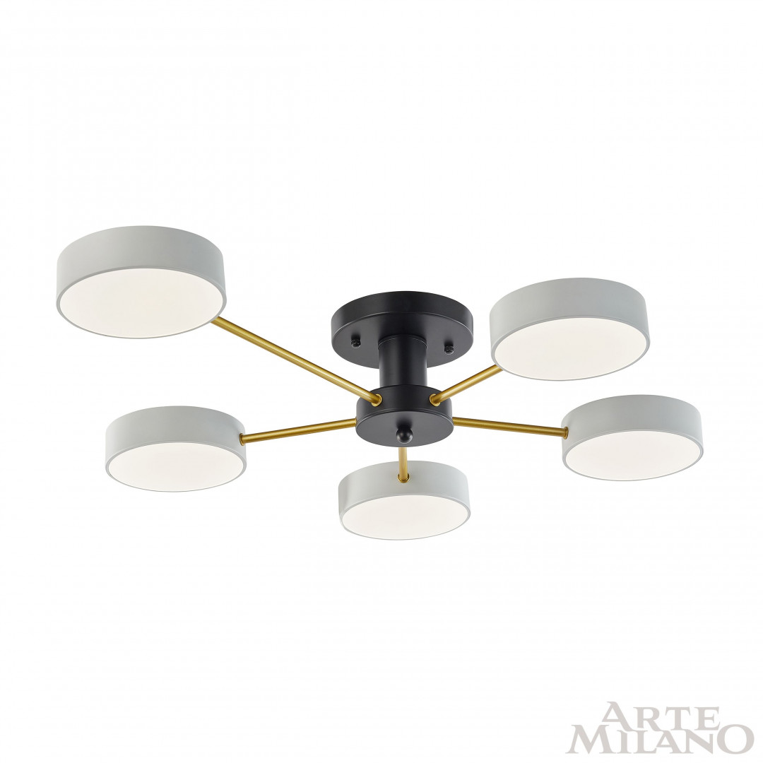 Потолочная люстра Arte Milano Ferrara 252006/5 Bk/Wh