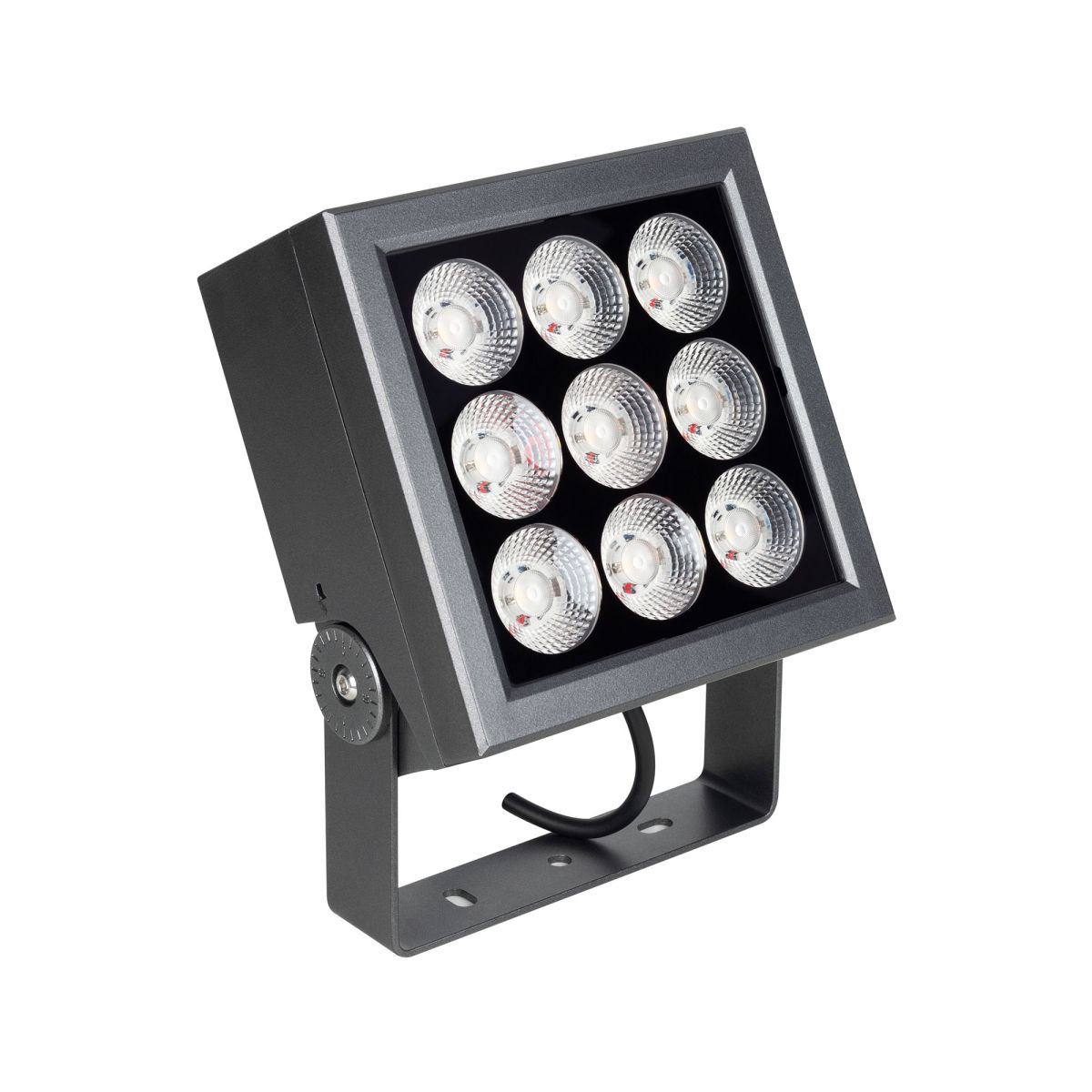 Прожектор Arlight KT-BLOCK-S185x185-36W RGBW-Day (Графит, 36 deg, 24V, DMX512) (IP66 Металл) 066389