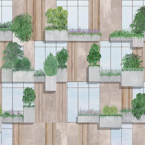 Панно Coordonne 9000060N Vertical Forest Blue