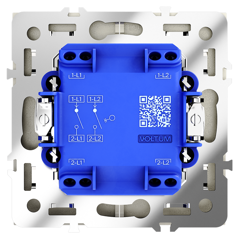 Выключатель двухклавишный Voltum S70 VLS020104 (шелк)