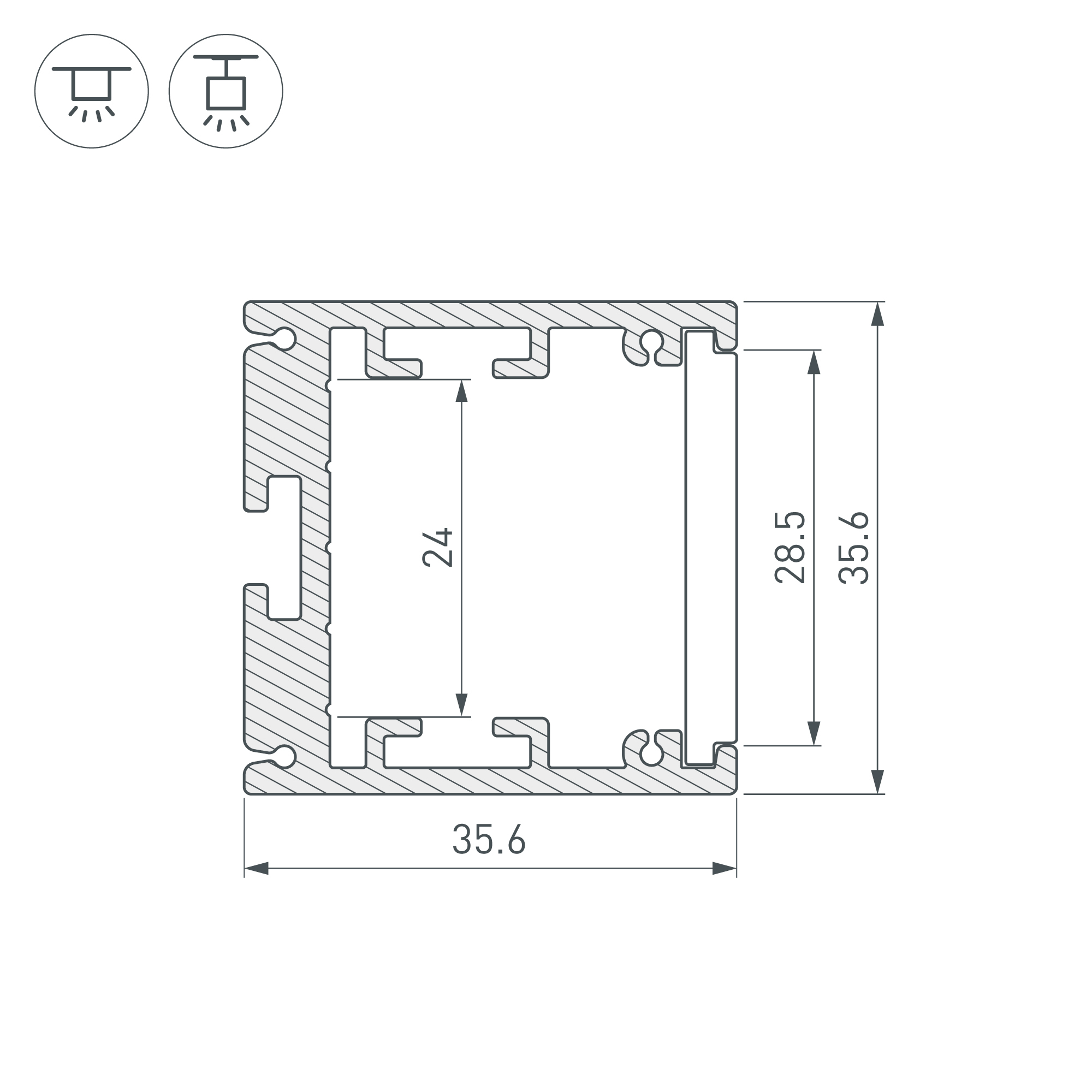 Алюминиевый профиль Arlight SL-ARC-3535-D320-N90 WHITE (260мм, дуга 1 из 4) 039591