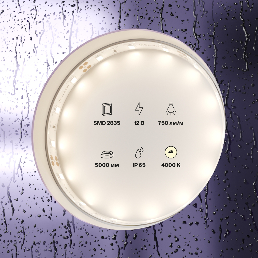 Светодиодная лента Maytoni Led Strip 12В 2835 7,2Вт/м 4000K 5м IP20 20005