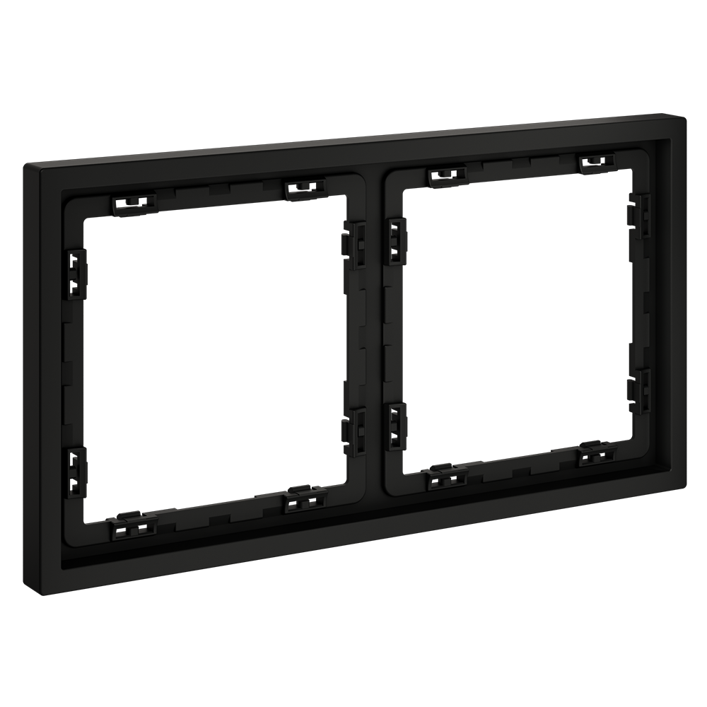 Рамка на 2 поста Voltum S70 VLS100208 (черный матовый)
