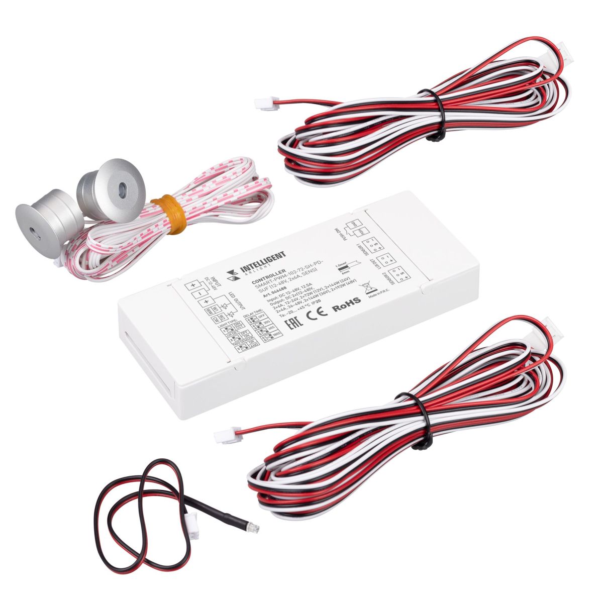 Контроллер лестничный Arlight SMART-PWM-102-72-SH-PD-SUF (12-48V, 2x6A, SENS) 046488