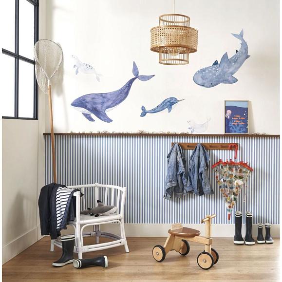 Обои Casadeco 29886625 My Little World Rayure Bleu marine