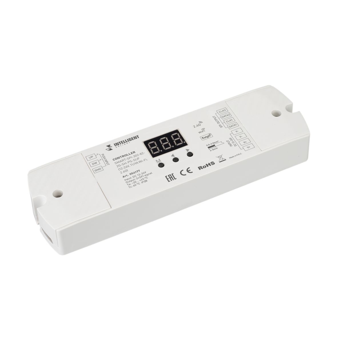 Контроллер Arlight SMART-SPI-302-82-2G-SH-PS-SUF (12-24V, TUYA Wi-Fi, 2.4G) (IARL, IP20 Пластик) 054177