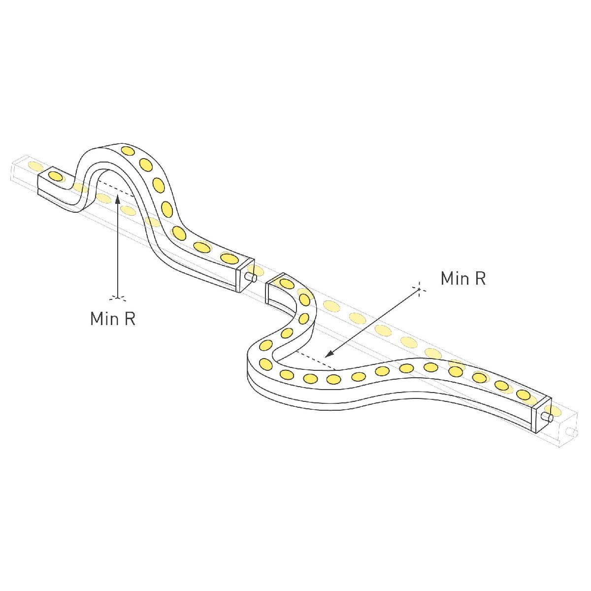 Грейзер Arlight DMX THOR-3D-F24-25x27mm 24V RGB (17 W/m, IP65, 1m, wire x2) 045257