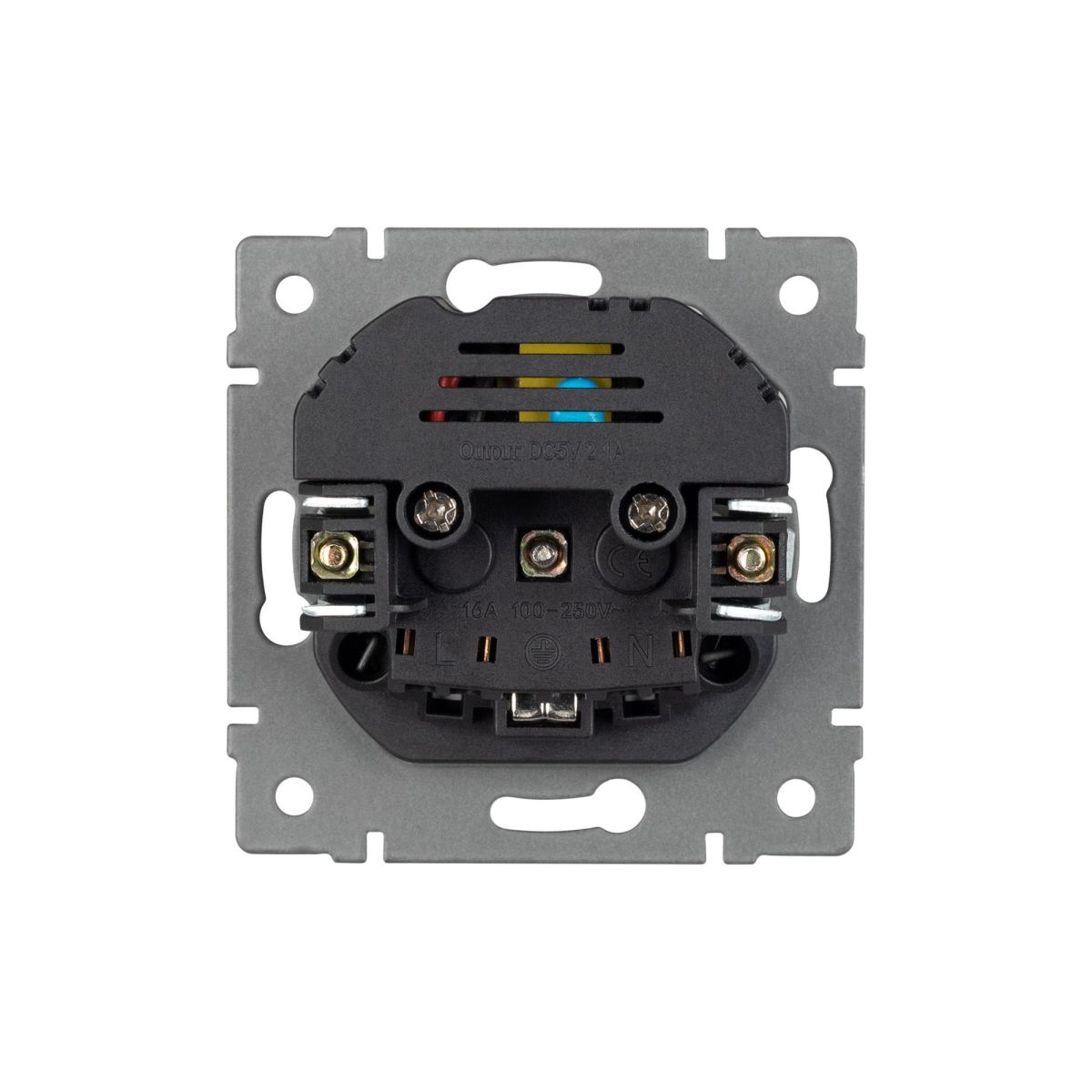 Механизм розетки с USB зарядкой Arlight SCT-MUAA-PL-GR-V (250V, 16A) 049820