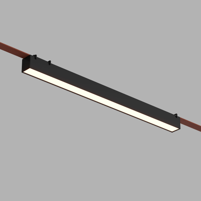 Трековый однофазный светильник Denkirs Belty linear DK5676-BK