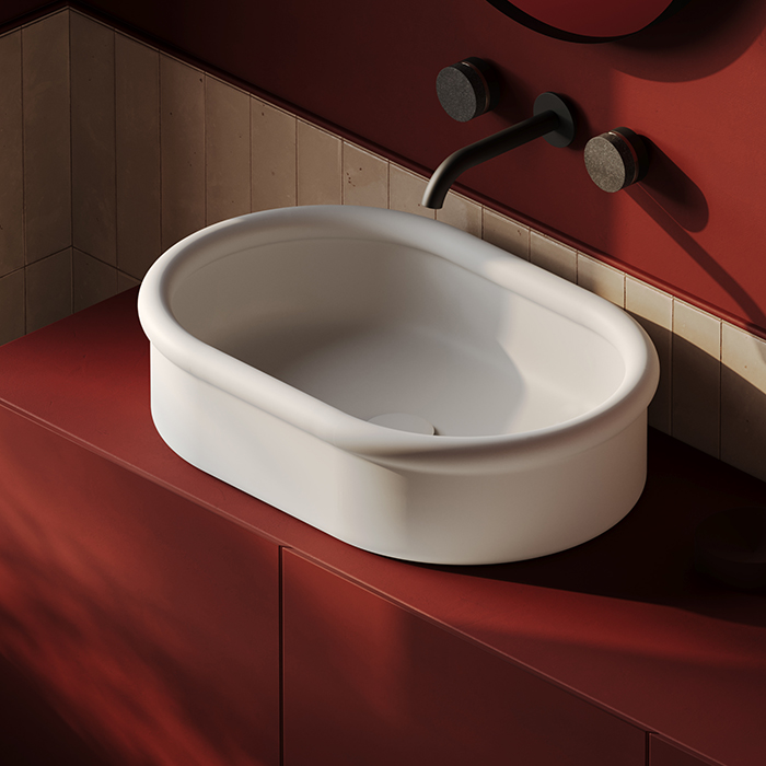 Artceram Brera Раковина 60х40х15см., накладная, без отв., цвет: белый матовый
