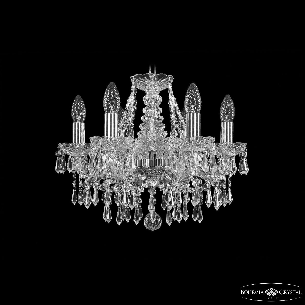 Подвесная люстра Bohemia Ivele Crystal 1403/6/141 Ni