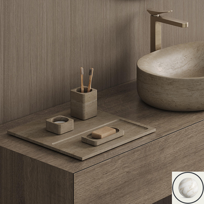 Dea Design Мыльница настольная, цвет: Calacatta Vagli