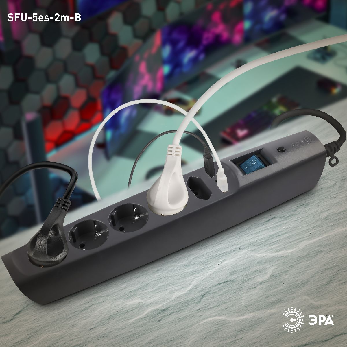 Сетевой фильтр Эра SFU-5es-2m-B C0043326