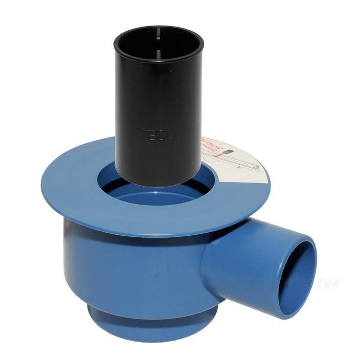 TECE drainline, сифон, 0,8 л/c, DN 50, выход вбок, высота монтажа от нижнего края сифона до верхнего края слива – 120 мм.
