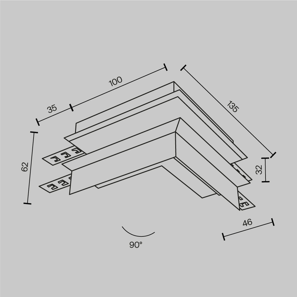 Коннектор внешний встраиваемый Maytoni Magnetic track system Exility TRA34CO-42W