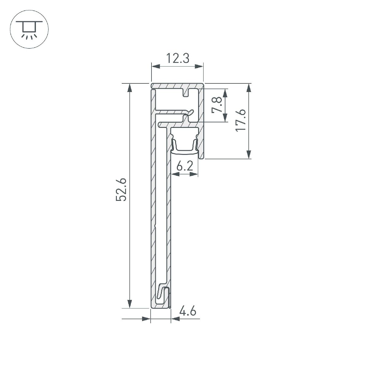 Профиль Arlight PLINTUS-H54B-2000 WHITE 046141