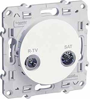 Розетка R-TV/SAT Schneider Electric Odace S52R456