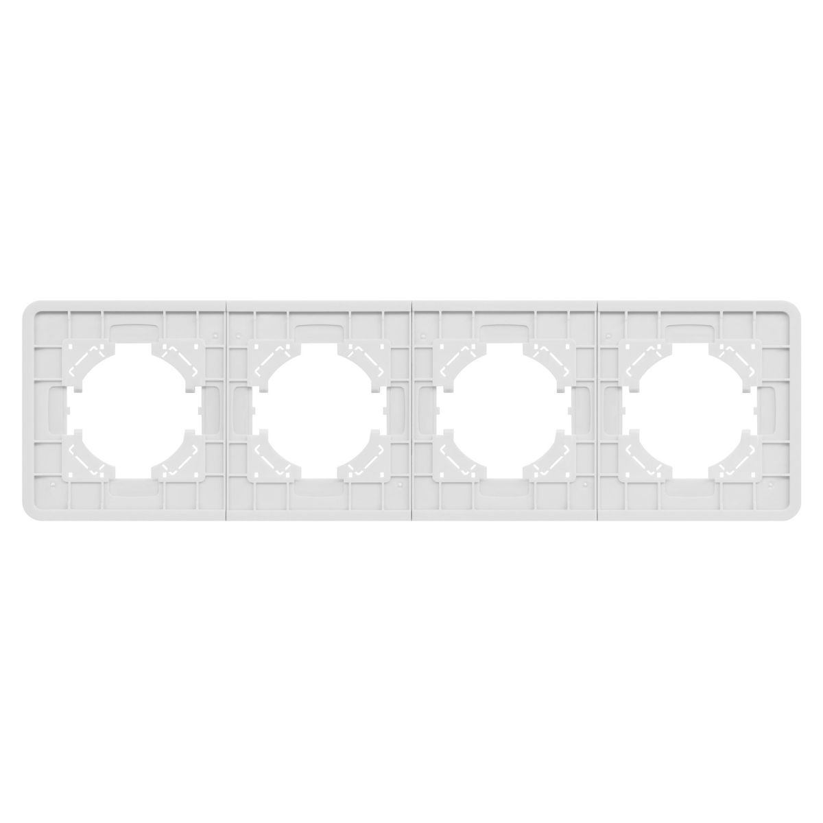 Рамка на 4 поста стеклянная Arlight FRM-OMALI-GS-4-WH 049700