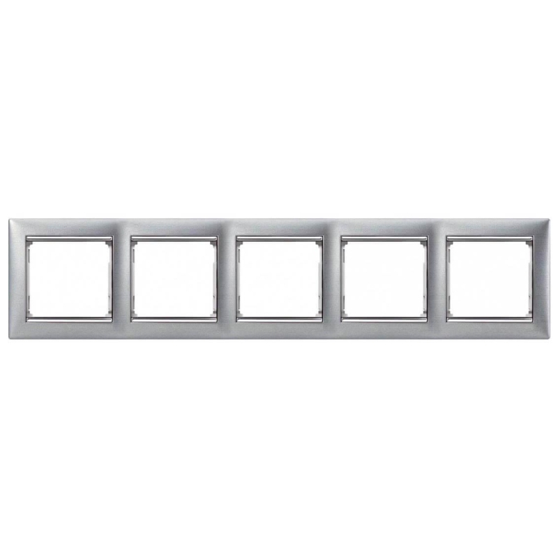 Рамка 5-постовая Legrand Valena алюминий матовый 770335