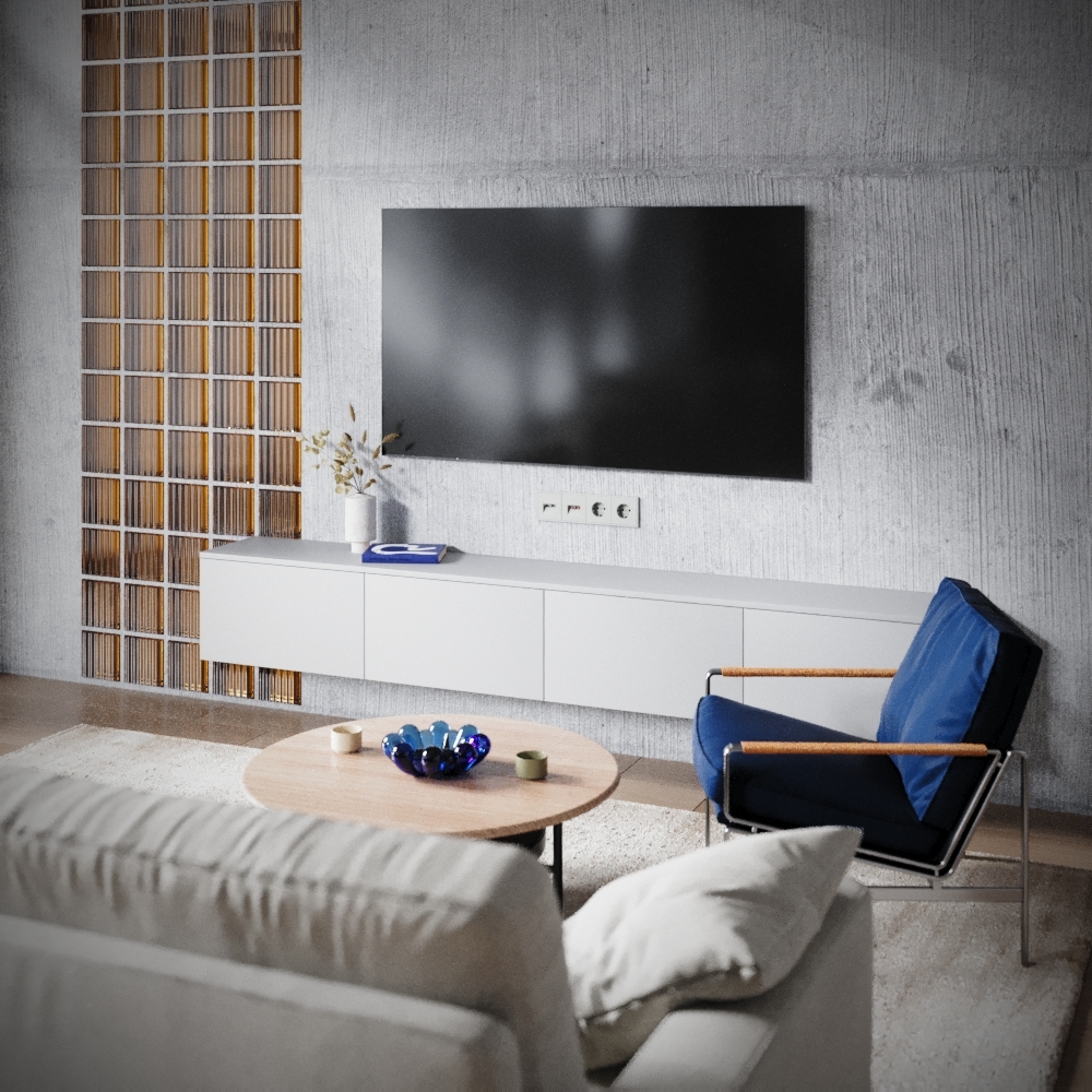 Розетка телевизионная встраиваемая Voltum S70 TV+RJ45 кат. 6, (сталь) VLS060705