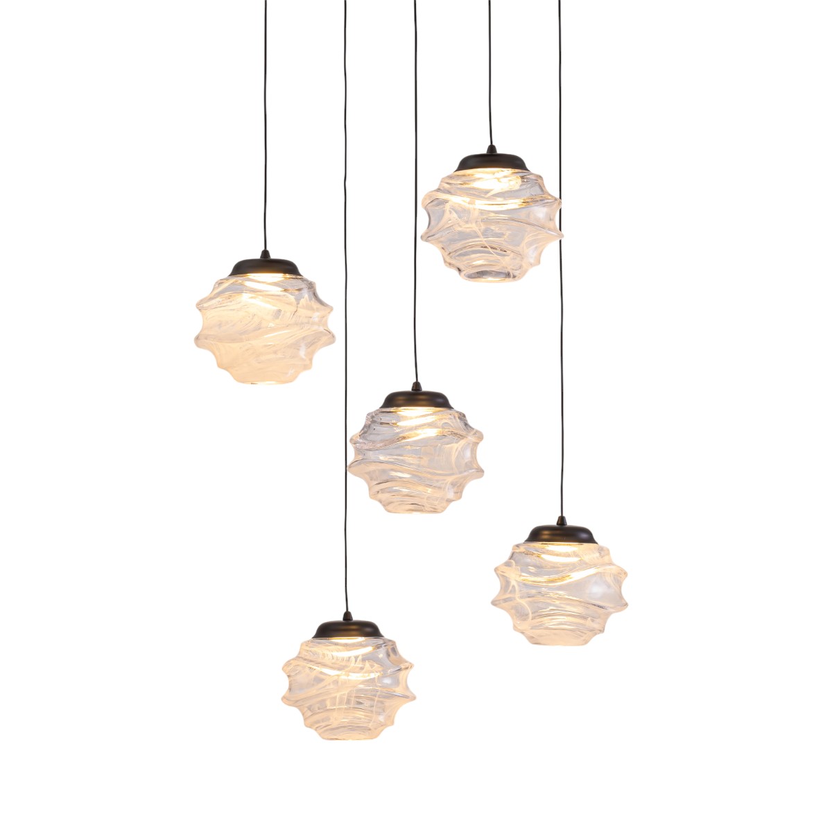 Подвесной светильник Delight Collection MD25030003-5A matt black/clear