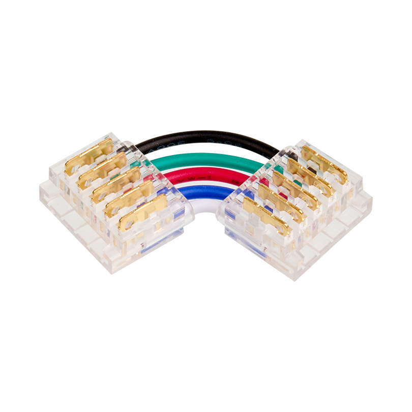 Коннектор угловой для ленты SMD RGB шириной 12мм, комплект 3шт WOLTA WLS-5PIN-RGBW-12MM-L
