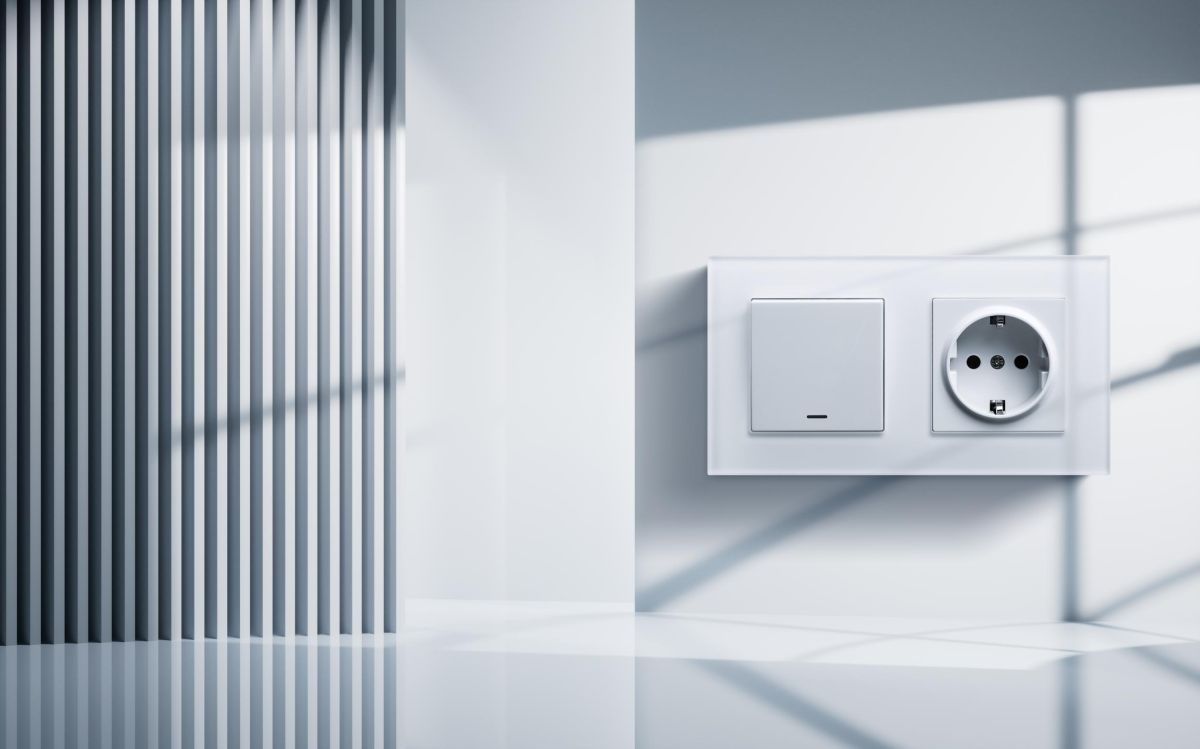 Выключатель 1-клавишный 10А/250В с LED подсветкой, белый Kollinger REA-S-002WH для Aspekt, Eleganz, Reflex