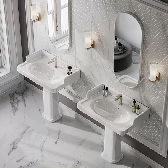 Kerama Marazzi Pompei Раковина 80х50х26.5см., подвесная, мебельная, 1 отв., с переливом, цвет: белый глянцевый