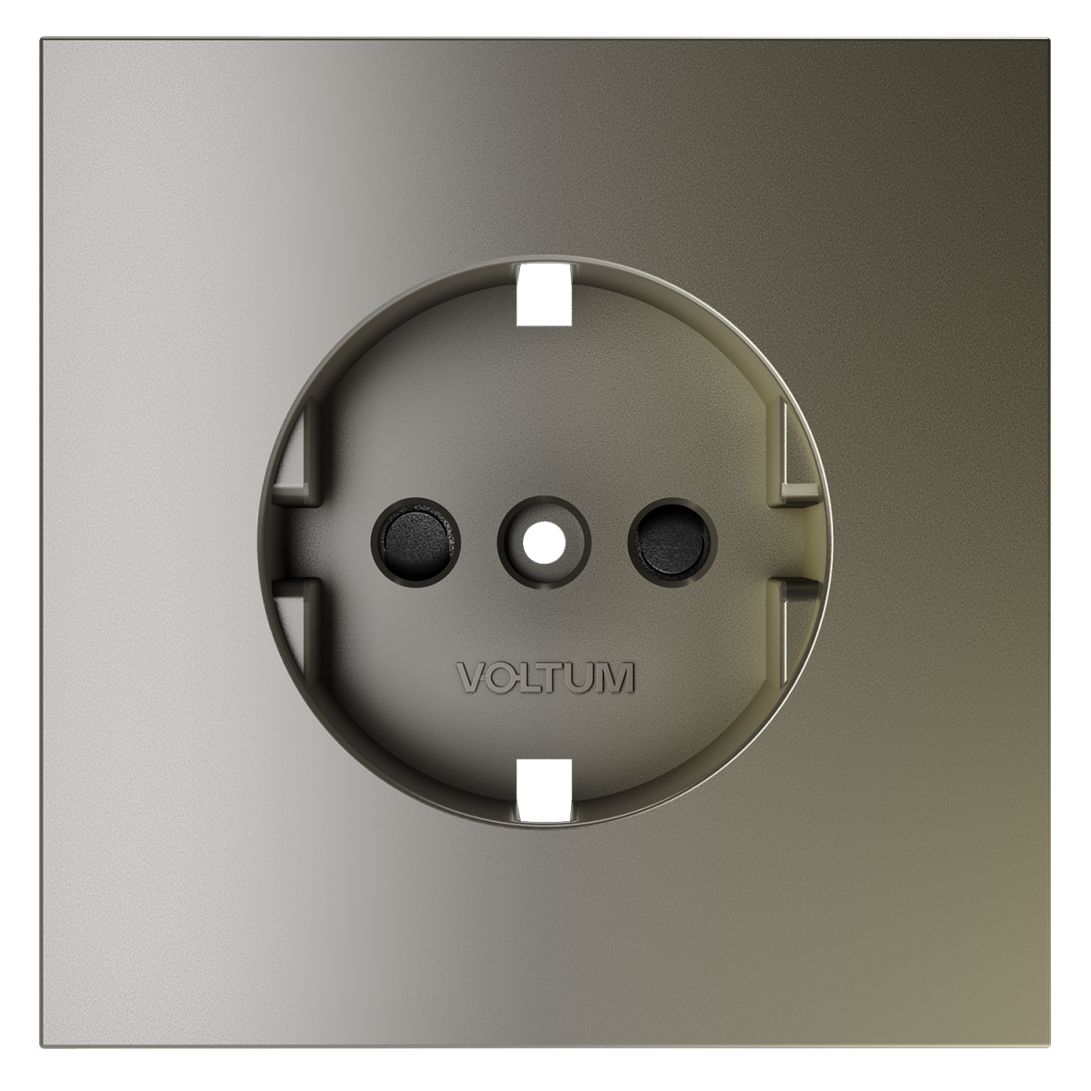 Накладка для розетки с заземлением и защитными шторками Voltum S70 (шелк) VLS000704