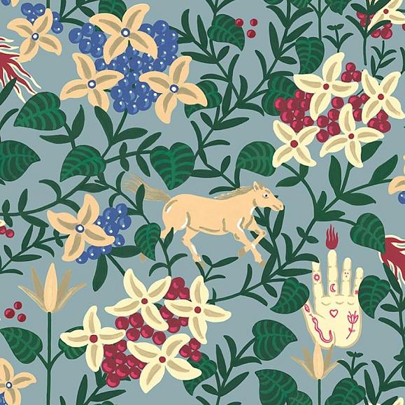 Обои Coordonne 8800045N Neo-Flowery Blue