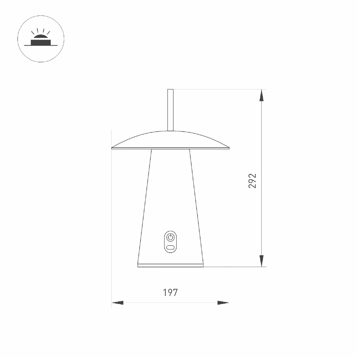 Уличная настольная лампа Arlight SP-PATIO-TAB-2W Warm3000 (BK, 127 deg) 043587