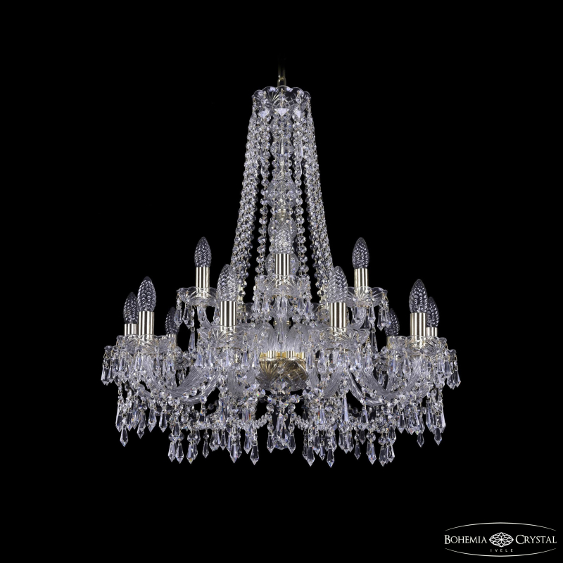 Подвесная люстра Bohemia Ivele Crystal 1403/10+5/240/h-76 G